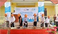 The groundbreaking ceremony of Thanh Uyen Secondary School by the aid of Saigon Children's Charity CIO (SCC)