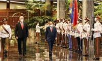 Bí thư Thứ nhất Đảng Cộng sản Cuba, Chủ tịch Cuba chủ trì Lễ đón Chủ tịch nước Nguyễn Xuân Phúc