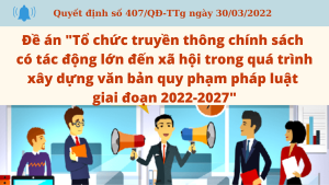 “Tổ chức truyền thông chính sách có tác động lớn đến xã hội trong quá trình xây dựng văn bản quy phạm pháp luật giai đoạn 2022-2027” trên địa bàn tỉnh Phú Thọ