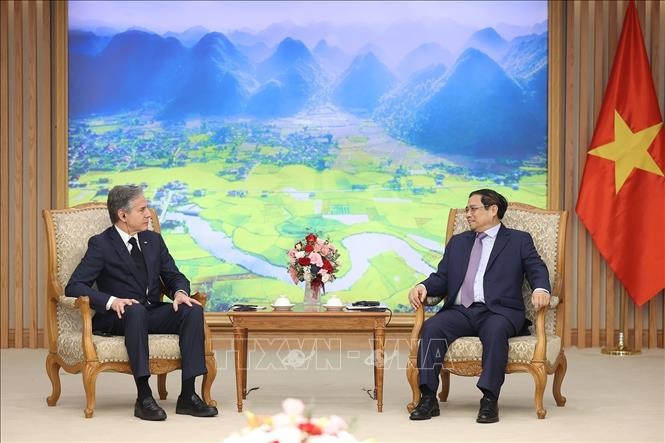 Prime Minister Pham Minh Chinh hosts US Secretary of State