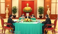 Party leaders of Vietnam, Cambodia, Laos hold high-level meeting in Hanoi