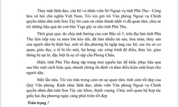 Giám đốc Sở Ngoại vụ Phú Thọ gửi thư cám ơn Văn phòng Ngoại vụ Chính quyền tỉnh Sơn Tây (Trung Quốc)