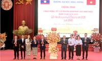 Hung Vuong University Celebrates Lao Traditional New Year Bunpimay 2025