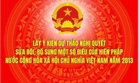 Tổ chức lấy ý kiến Nhân dân, các ngành, các cấp về dự thảo Nghị quyết sửa đổi, bổ sung một số điều của Hiến pháp nước Cộng hòa xã hội chủ nghĩa Việt Nam năm 2013