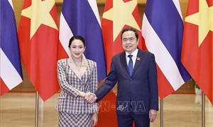 Chủ tịch Quốc hội Trần Thanh Mẫn hội kiến Thủ tướng Thái Lan Paetongtarn Shinawatra