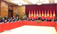Tổng Bí thư Tô Lâm tiếp Trưởng đoàn chính đảng các nước