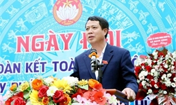 Trưởng Ban Tổ chức Tỉnh ủy Bùi Đình Thi dự Ngày hội Đại đoàn kết toàn dân tộc tại xã Đoan Hùng