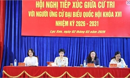 Các ứng cử viên ĐBQH khóa XVI tiếp xúc cử tri tại các xã khu vực Lạc Sơn, Yên Thủy