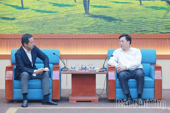 Chairman of the Provincial People’s Committee Tran Duy Dong meets with Sumitomo Corporation of Japan