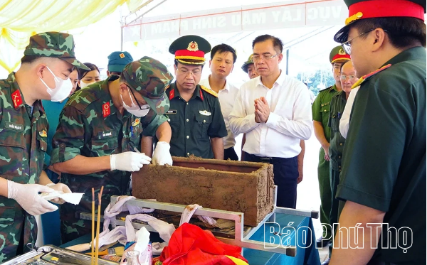 Phú Thọ hoàn thành lấy mẫu ADN tại 100% số mộ liệt sĩ theo kế hoạch